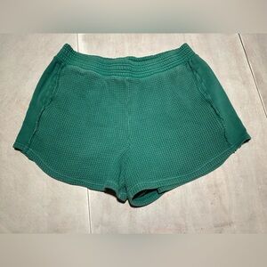 Aerie Teal Waffle Knit Lounge Shorts